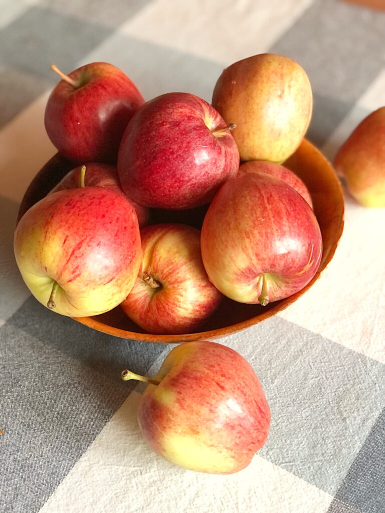 bowl of royal gala apples