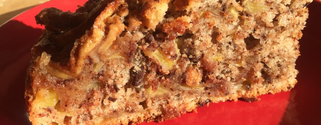 Slice of Vegan Apple Cake