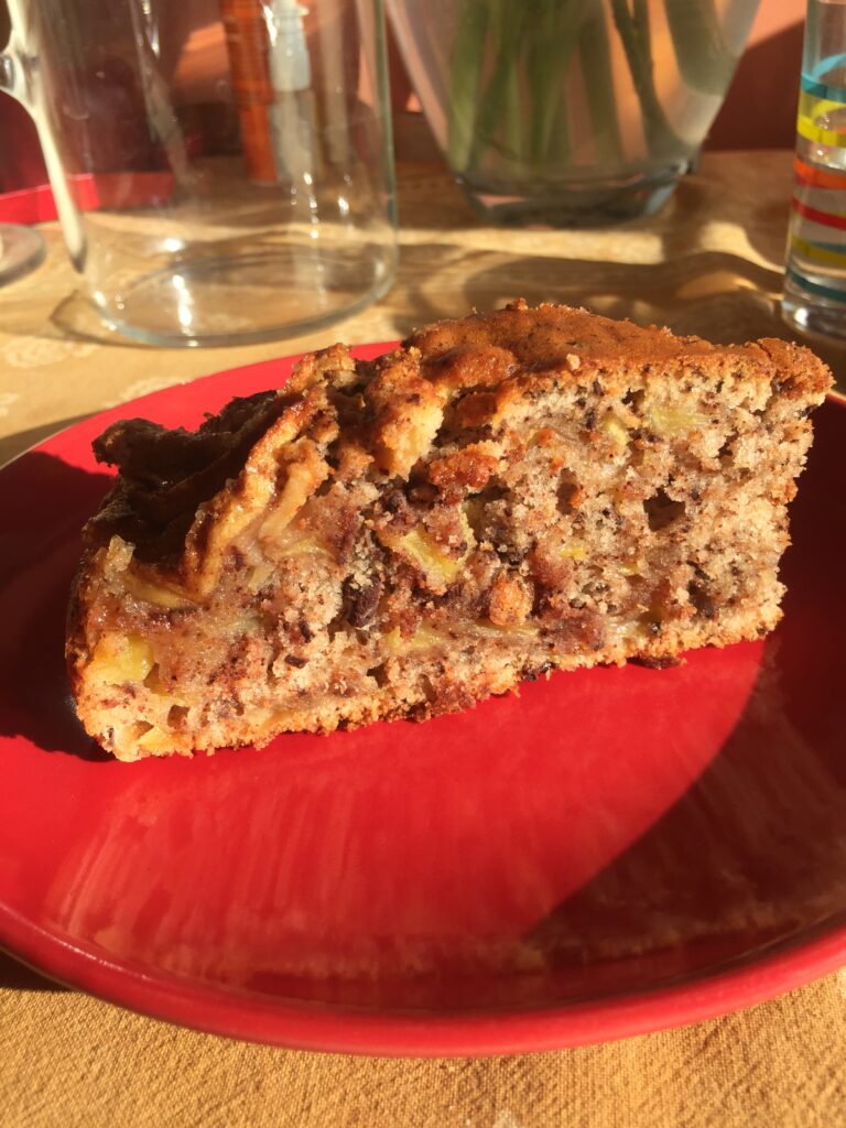 Vegan Apple cake slice