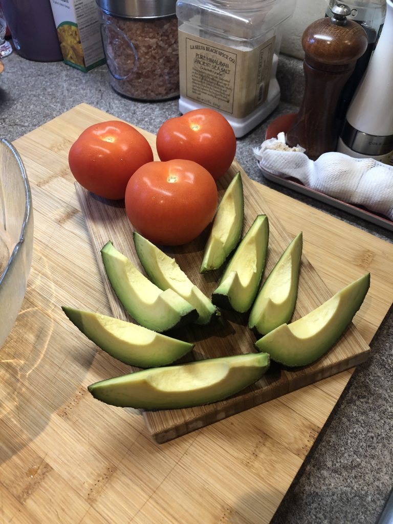 Avocado and tomatoes are a healthy combination