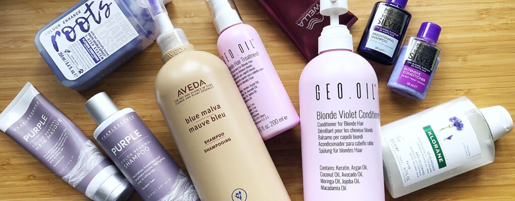 Purple shampoos and conditioners