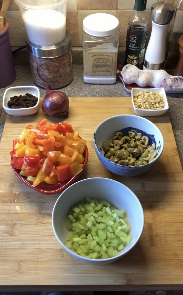 Chopped ingredients