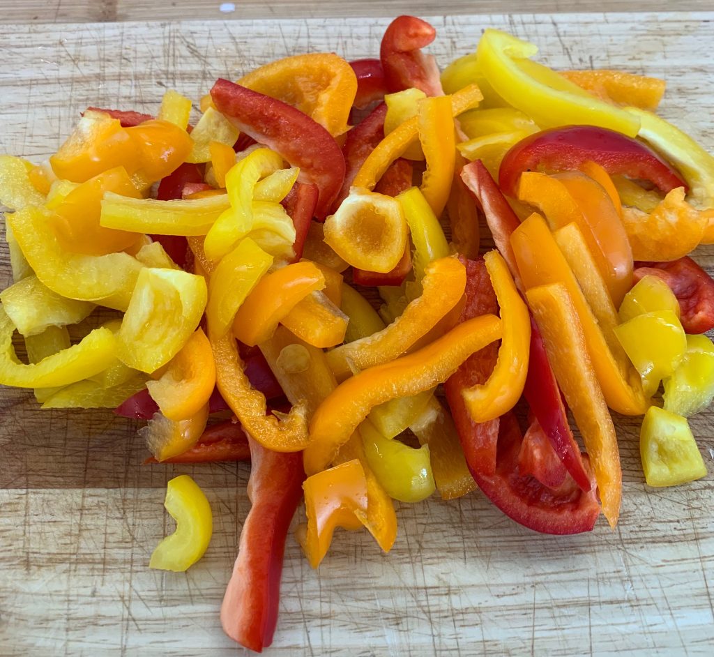 Sliced peppers