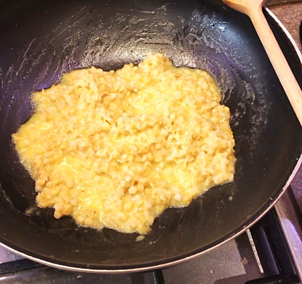 Wheat ready for the neapolitan pastiera filling